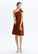Burnt Orange Midi Convertible Infinity Dress
