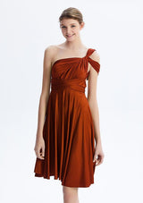 Burnt Orange Midi Convertible Infinity Dress