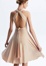 Champagne Midi Convertible Infinity Dress