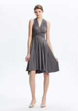 Charcoal Grey Midi Convertible Infinity Dress