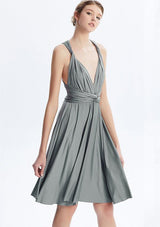 Grey Midi Convertible Infinity Dress