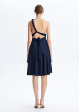 Navy Blue Midi Convertible Infinity Dress