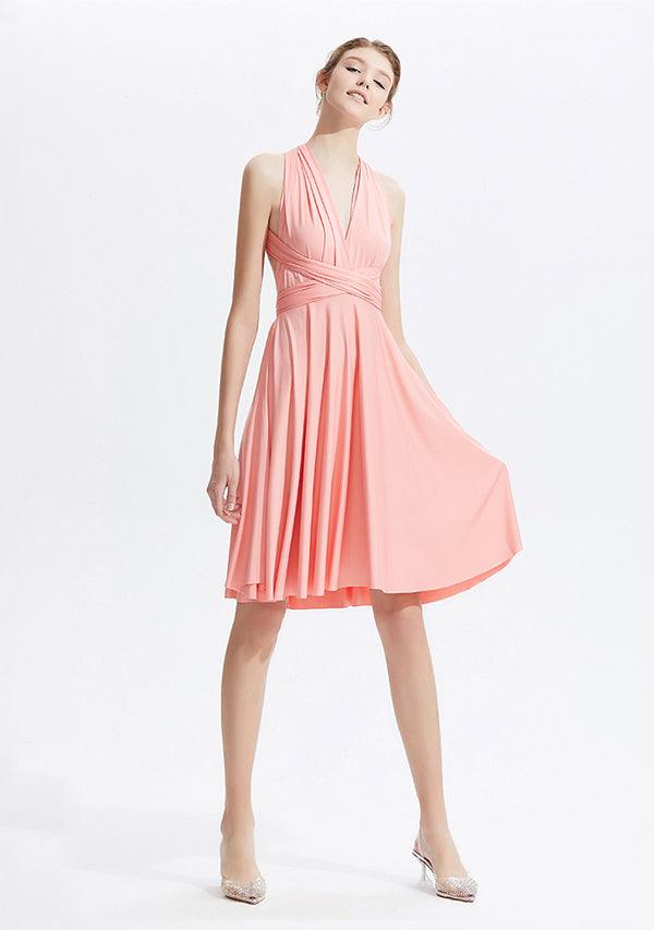 Buy Peach Coral Infinity Dress, Multiway Dress 
