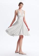 Silver Grey Midi Convertible Infinity Dress