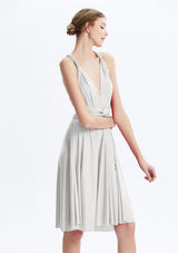Silver Grey Midi Convertible Infinity Dress