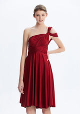Burgundy Midi Convertible Infinity Dress - INFIWING