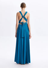 Teal Blue Maxi Convertible Infinity Dress