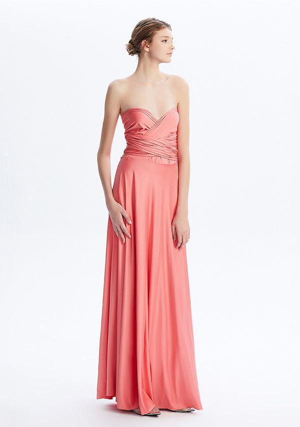 Coral Pink Maxi Convertible Infinity Dress