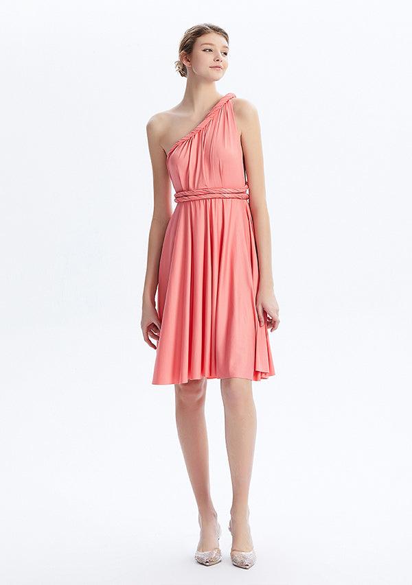 Coral Pink Midi Convertible Infinity Dress