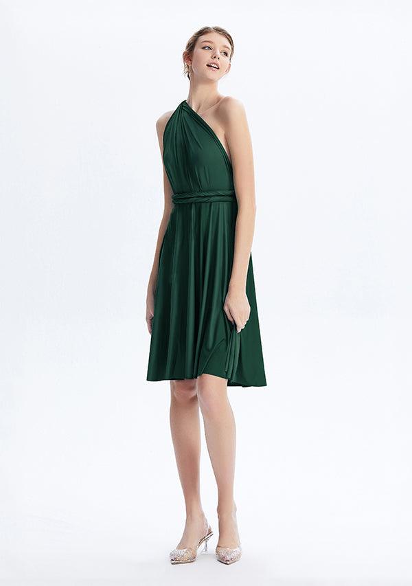 Dark Green Midi Convertible Infinity Dress