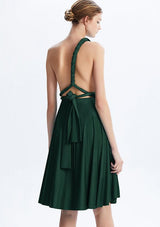 Dark Green Midi Convertible Infinity Dress