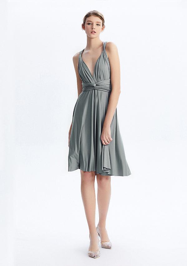Grey Midi Convertible Infinity Dress