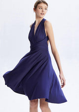 Midnight Blue Midi Convertible Infinity Dress