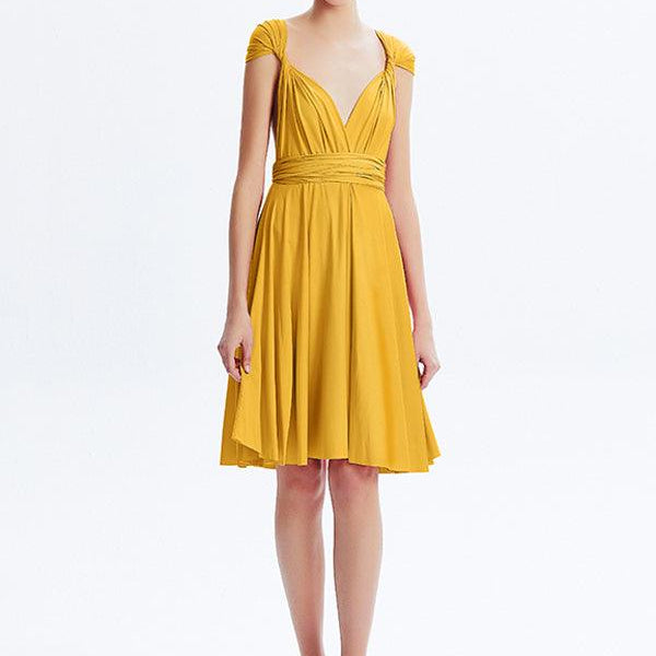 Mustard Yellow Midi Convertible Infinity Dress