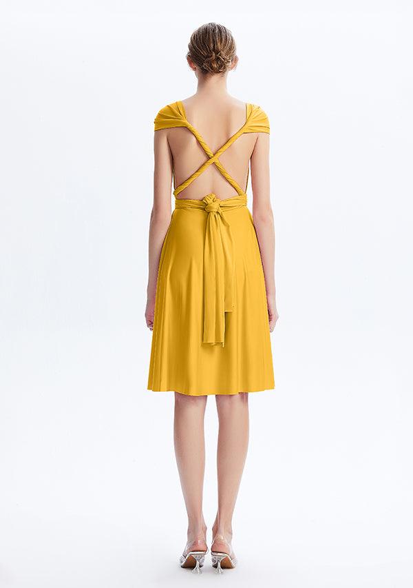 Mustard yellow infinity dress best sale