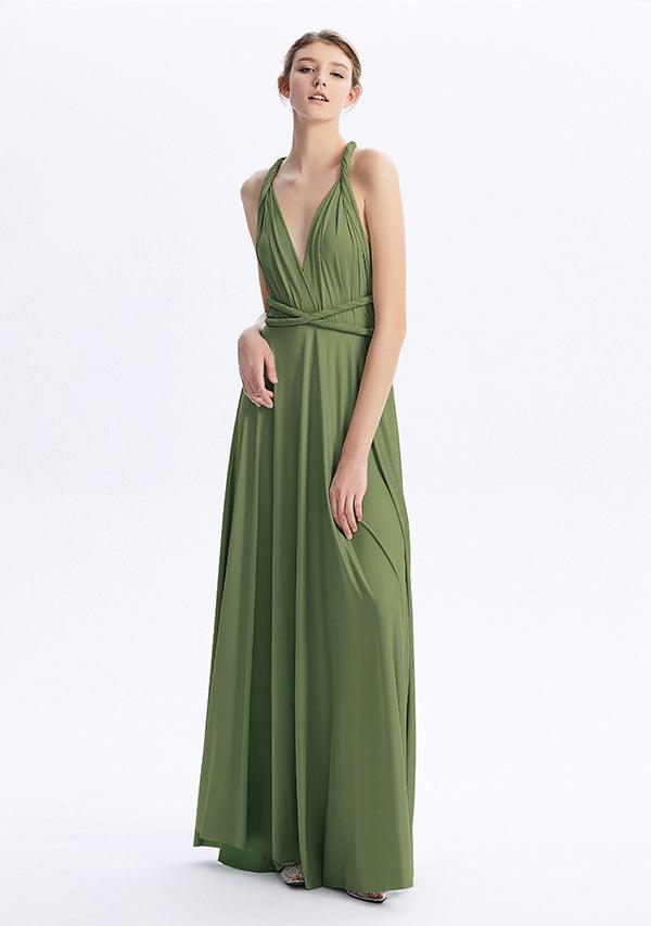 Olive Green Maxi Convertible Infinity Dress