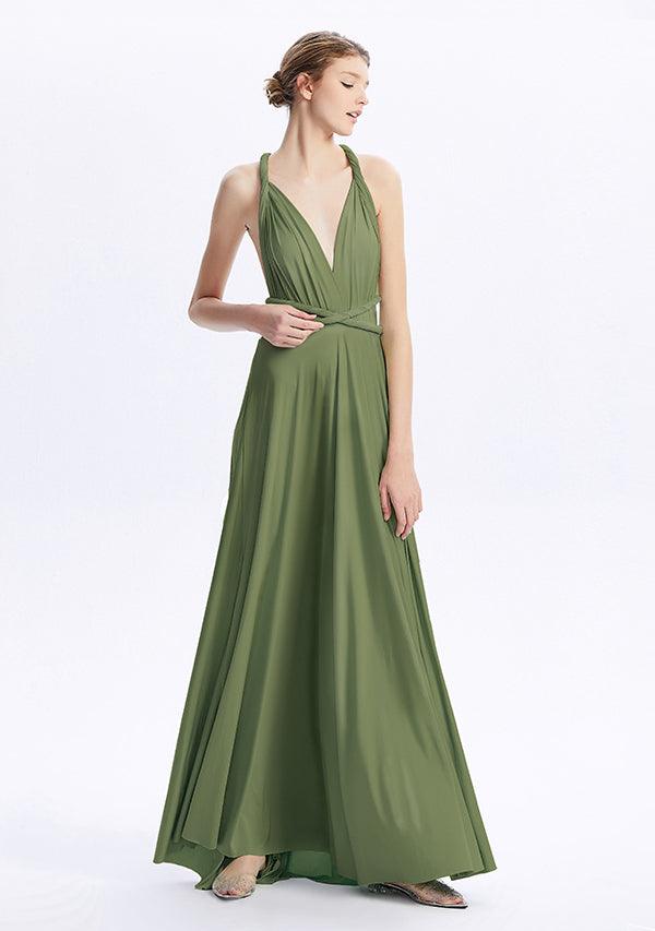 Olive Green Maxi Convertible Infinity Dress