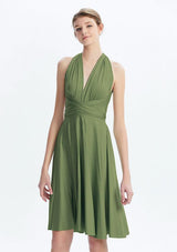 Olive Green Midi Convertible Infinity Dress