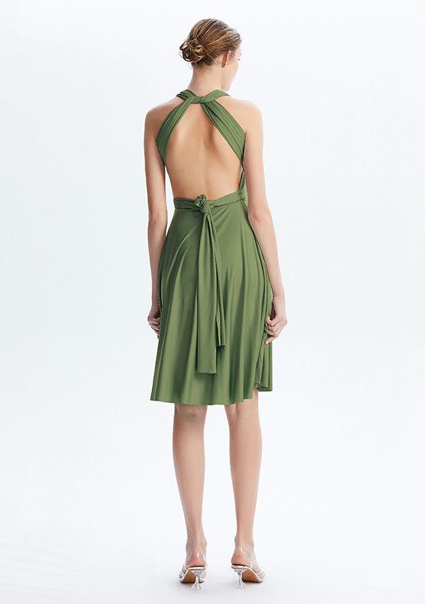 Olive Green Midi Convertible Infinity Dress