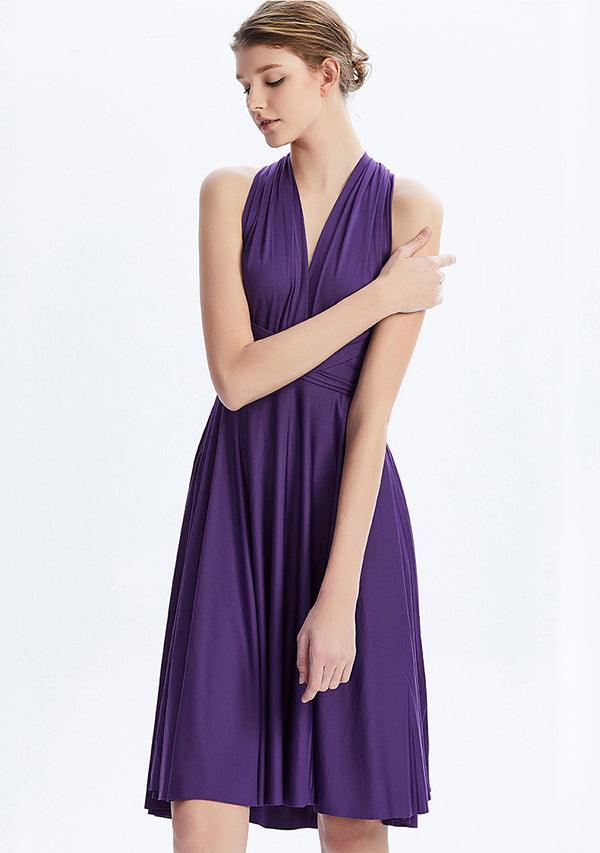 Purple Midi Convertible Infinity Dress