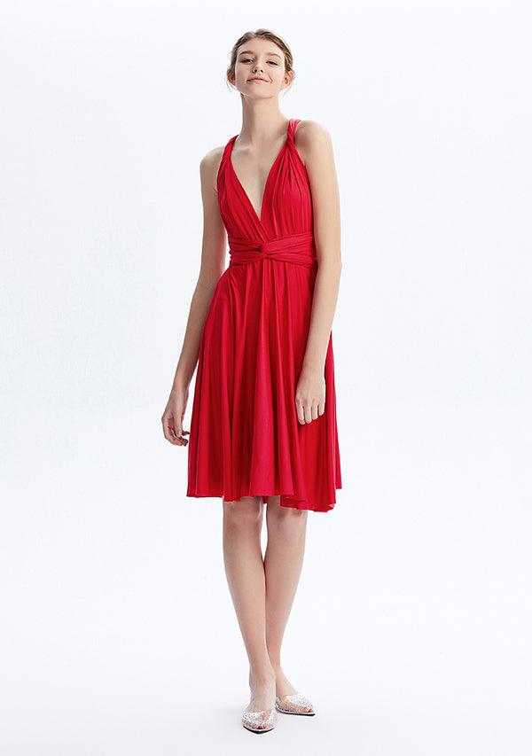 Red Midi Convertible Infinity Dress