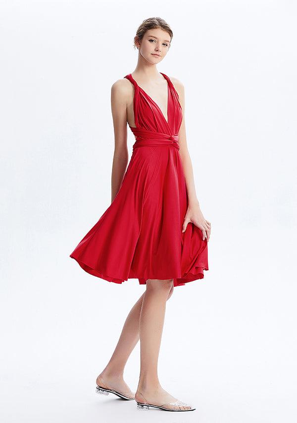 Red Midi Convertible Infinity Dress