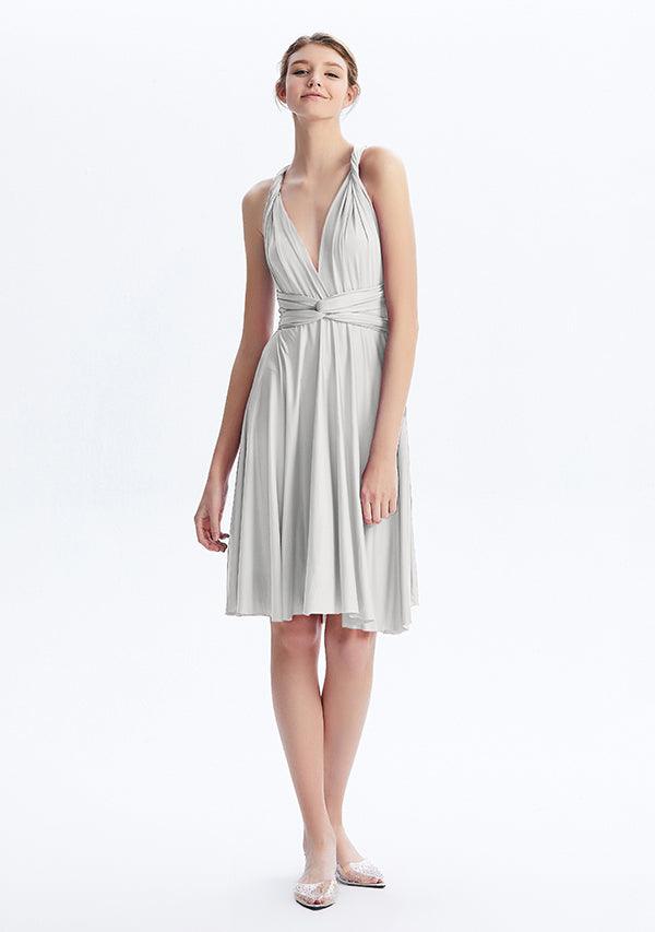 Silver Grey Midi Convertible Infinity Dress