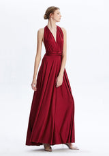 Burgundy Maxi Convertible Infinity Dress - INFIWING